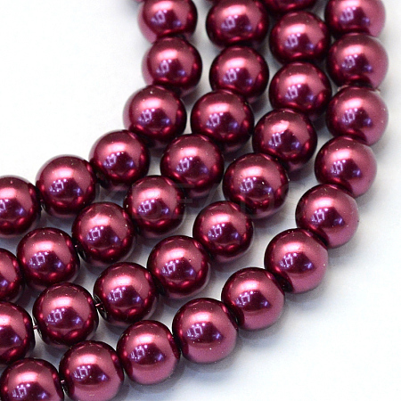 Baking Painted Glass Pearl Bead Strands X-HY-Q003-3mm-72-1