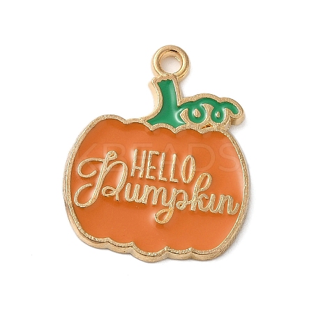 Thanksgiving Day Golden Tone Alloy Enamel Pendants ENAM-M002-02D-G-1