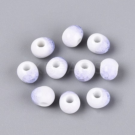 Handmade Crackle Porcelain Beads PORC-Q008-06A-04-1