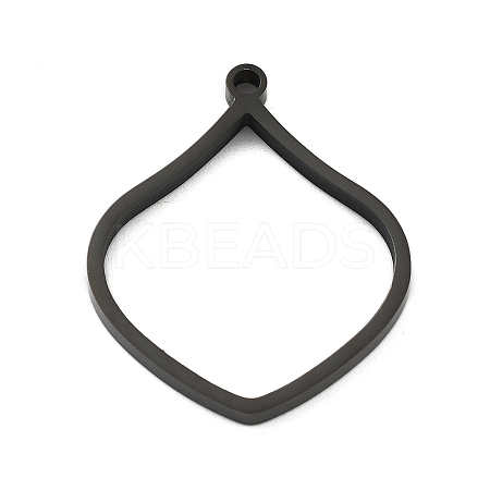 Ion Plating(IP) 304 Stainless Steel Open Back Bezel Pendants STAS-K208-18B-1