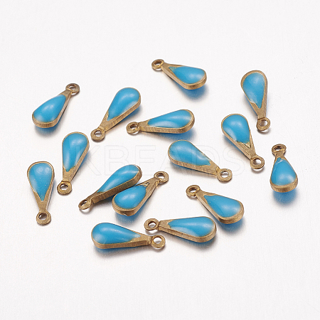 Antique Golden Plated Brass Enamel teardrop LS-X-KK-Q571-01C-1