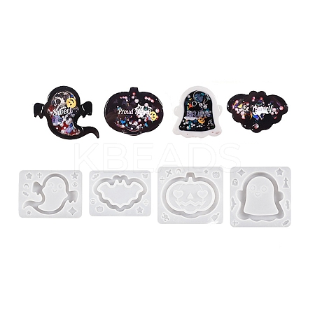 Halloween Theme Pumpkin/Bat/Ghost DIY Silicone Quicksand Molds LS-DIY-Q030-04B-1