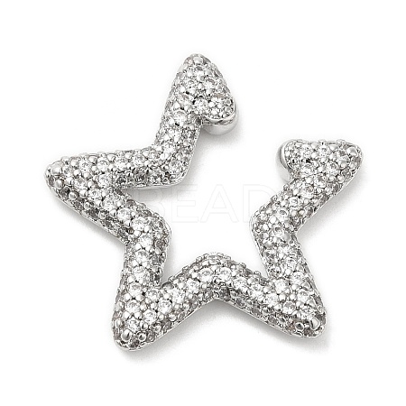 Crystal Rhinestone Star Cuff Earrings EJEW-D059-06P-02-1