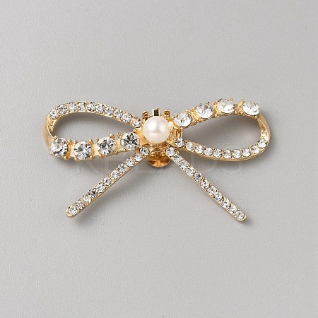 Alloy Rhinestone Shoe Decoration AJEW-WH0166-62KCG-1