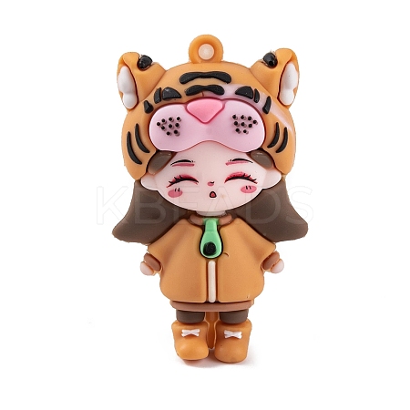 The 12 Chinese Zodiac Girl Doll PVC Plastic Pendants KY-S172-16C-1