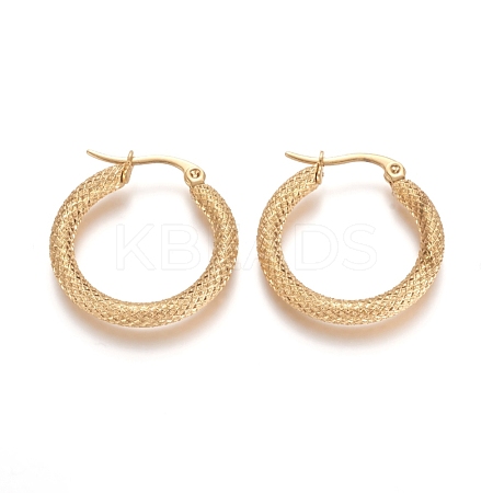 201 Stainless Steel Geometric Hoop Earrings STAS-D171-12B-G-1