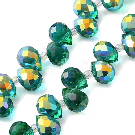 Electroplate Glass Beads Strands EGLA-D030-17-01-1