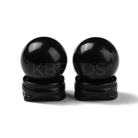 Natural Obsidian Display Decorations DJEW-G032-02F-1