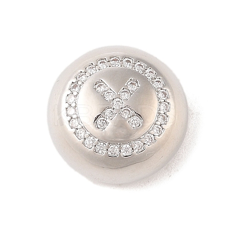 Rack Plating Brass & Cubic Zirconia Pendants KK-Z047-07P-X-RS-1