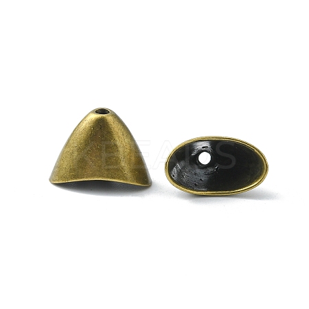 Tibetan Style Alloy Triangle Apetalous Bead Cones TIBE-5212-AB-FF-1