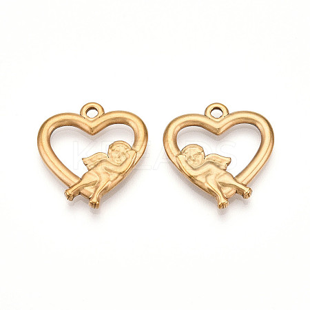 304 Stainless Steel Pendants STAS-N109-40G-1