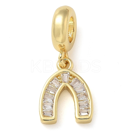 Rack Plating Brass Cubic Zirconia Pendants X-KK-K392-12G-1
