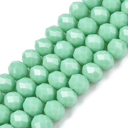 Opaque Solid Color Imitation Jade Glass Beads Strands LS-EGLA-A044-P6mm-D14-1