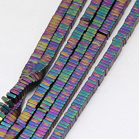 Electroplate Non-magnetic Synthetic Hematite Heishi Beads Strands G-J171B-3x3mm-01-1