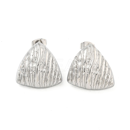 Non-Tarnish Triangle 304 Stainless Steel Ear Studs EJEW-L290-017P-1