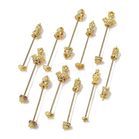 Lotus Shapes Brass Blank Beadable Pendant Bails FIND-H009-01MG-1