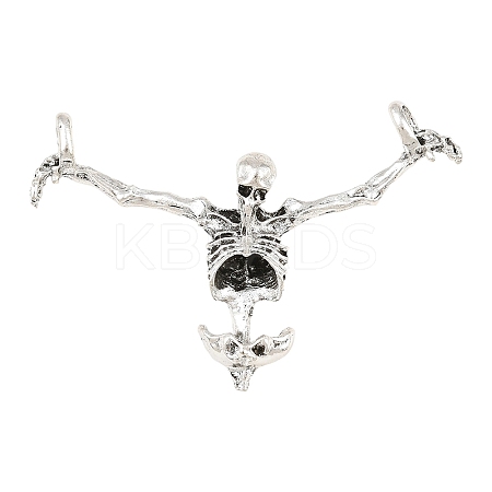 Tibetan Style Alloy Connector Charms AL-CBA1C07-02AS-1