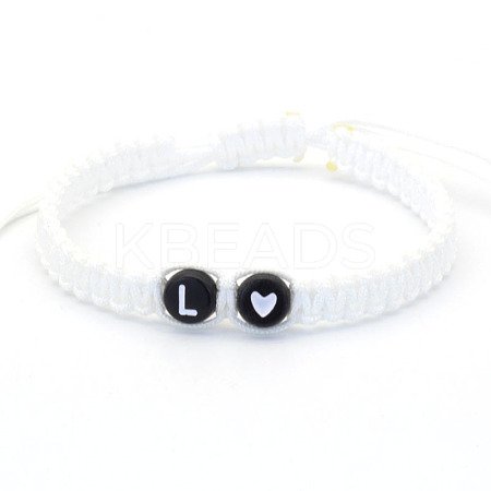 Resin Beads Braided Bead Bracelets FS-WG7326D-12-1