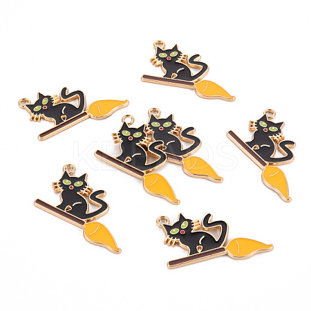 Eco-Friendly Alloy Enamel Pendants ENAM-T011-80A-NR-1