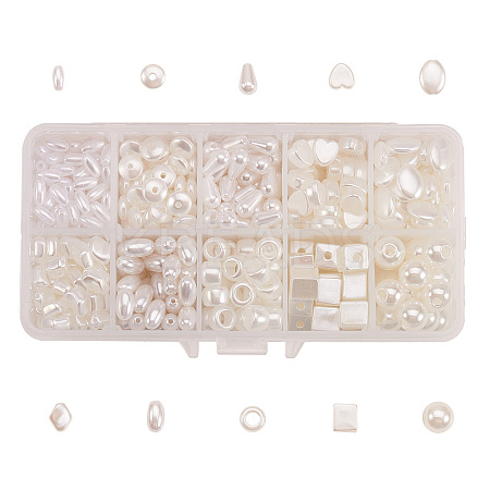 Large Hole Round Imitation Pearl Acrylic Beads OACR-CJ0001-09-1