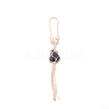 Irregular Gemstone Hanging Pendant Decoration LS-HJEW-TAC0001-09B-1
