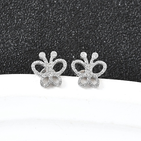 304 Stainless Steel Stud Earrings EJEW-H161-01P-C-1