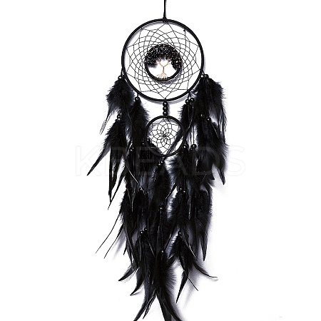 Iron & Glass Chips Pendant Hanging Decoration LS-PW-WG35869-04-1