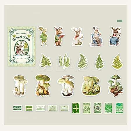 50Pcs 25 Styles Autumn Theme Paper Sticker PW-WG14759-03-1