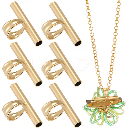 6Pcs Stainless Steel Pin to Pendant Converter FIND-SC0019-08-1