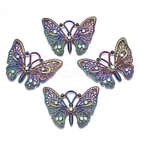 Rack Plating Rainbow Color Alloy Pendants PALLOY-S180-225A-1