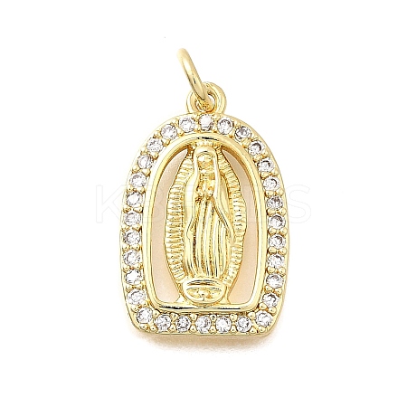 Brass Micro Pave Cubic Zirconia Pendants KK-P336-04G-G-1
