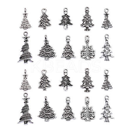 100pcs 10 Style Tibetan Style Alloy Charms TIBEP-CJ0001-40-1