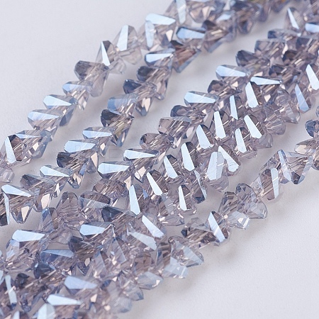 Electroplate Glass Beads Strands EGLA-J145-4mm-PL03-1
