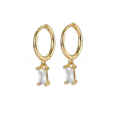 Real 18K Gold Plated 925 Sterling Silver Dangle Hoop Earrings for Women SY2365-8-1