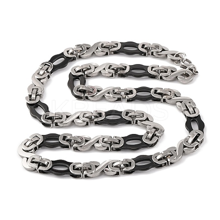 201 Stainless Steel Links Chain Necklace NJEW-F222-38EBP-05-1