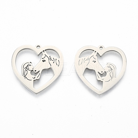 Non-Tarnish 201 Stainless Steel Pendants STAS-N098-118P-1