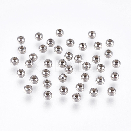 Round 304 Stainless Steel Spacer Beads STAS-I050-06-4mm-1