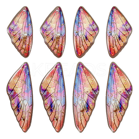 Transparent Resin Wing Pendants Set RESI-TAC0021-01D-1