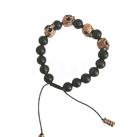 Alloy Skull Beaded Stretch Bracelets for Men PW23032791978-1