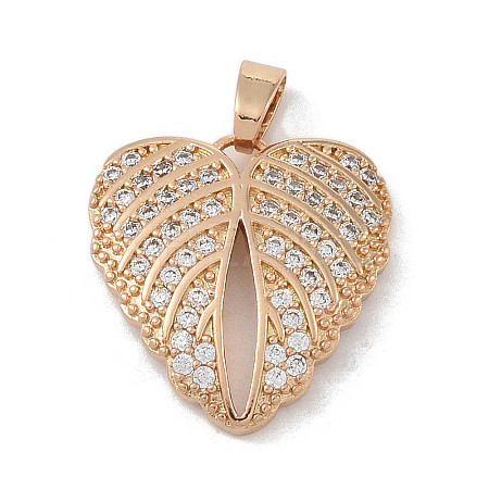 Brass Micro Pave Cubic Zirconia Pendants KK-P273-10A-KCG-1
