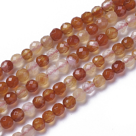 Natural Red Agate Beads Strands G-F596-35-4mm-1