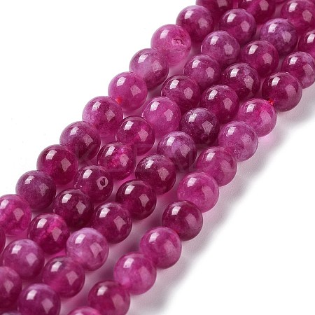 Dyed Natural Malaysia Jade Beads Strands G-G021-02A-03-1