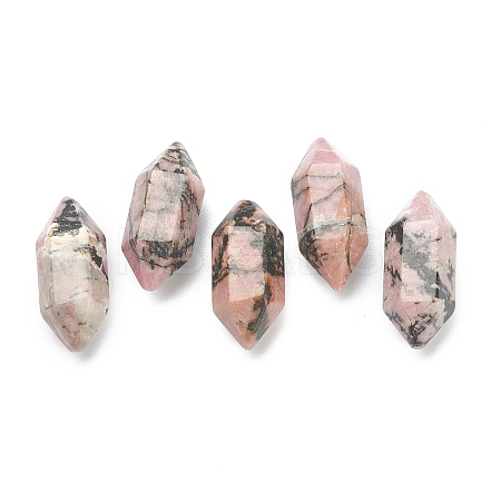 Faceted No Hole Natural Rhodonite Healing Stones LS-G-K034-20mm-14-1