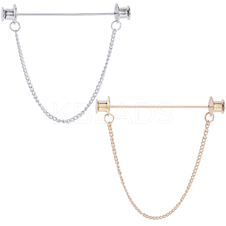 Zinc Alloy Hanging Chain Brooches FIND-GF0006-87C-1
