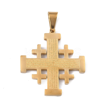 304 Stainless Steel Pendants STAS-C170-08C-G-1