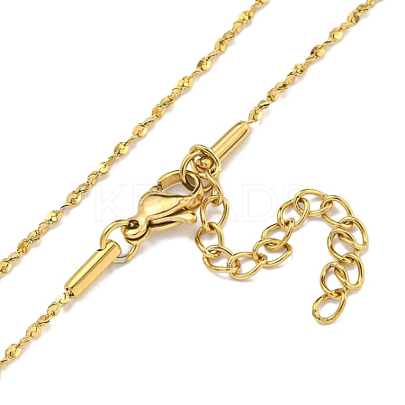 Ion Plating(IP) 304 Stainless Steel Serpentine Chain Necklaces LS-NJEW-R266-07G-1