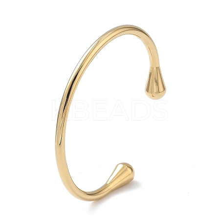 Ion Plating(IP) 304 Stainless Steel Cuff Bangles for Women BJEW-Z078-12G-1