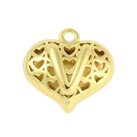 Hollow Brass Pendants for Valentine's Day KK-M289-03V-G-1