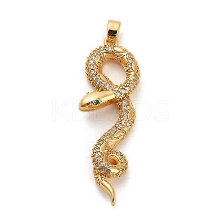 Brass Micro Pave Cubic Zirconia Pendants KK-S503-03G-02-1