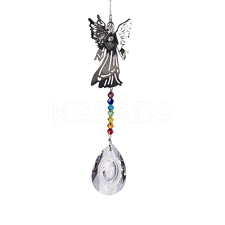 Glass Teardrop Pendant Decorations LS-PW-WG80988-02-1